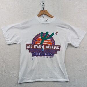 VTG Competitor T-Shirt Men's Medium White NBA 1995 All Star Weekend Phoenix 90s